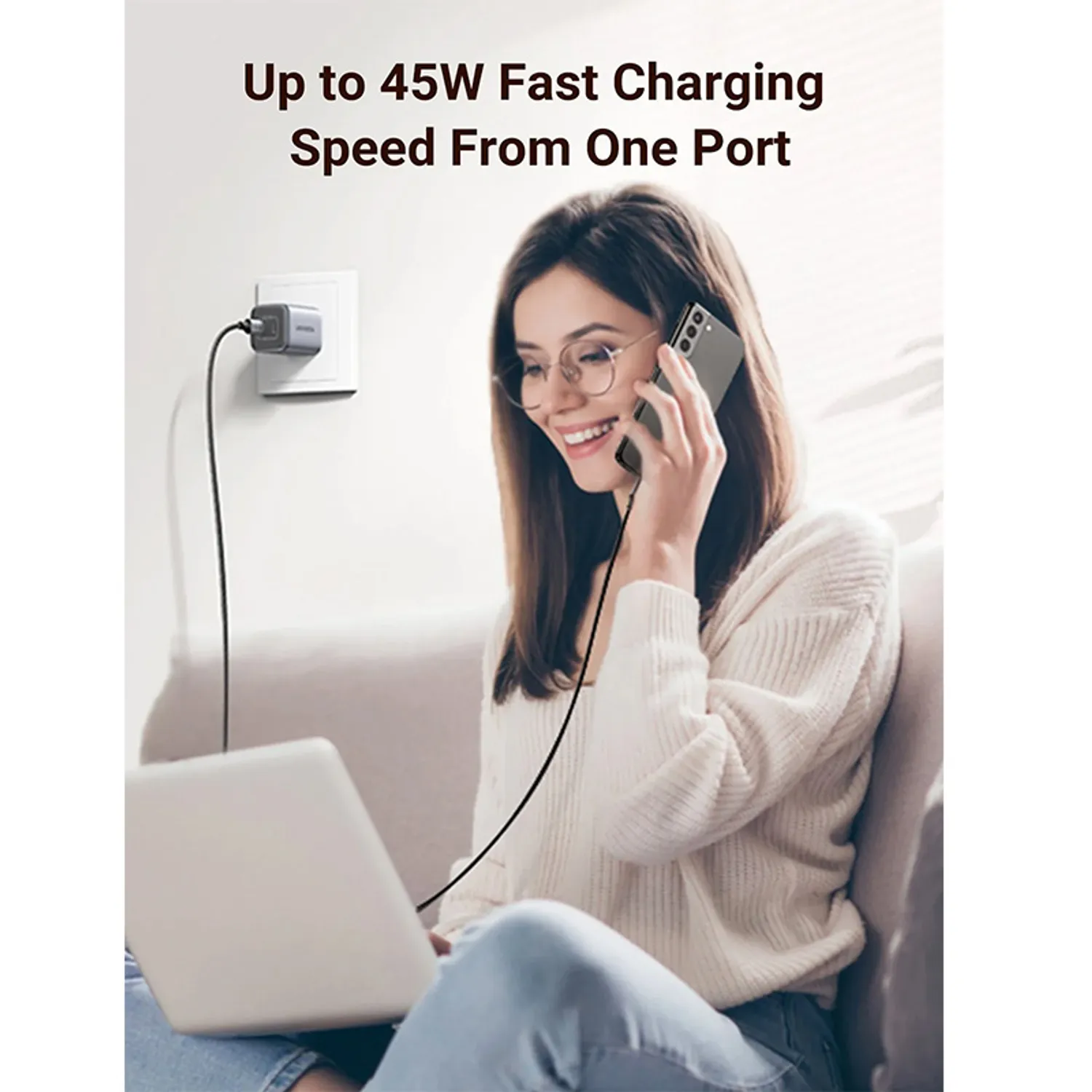 Ugreen 45W GaN Charger with Dual USB Type C Ports