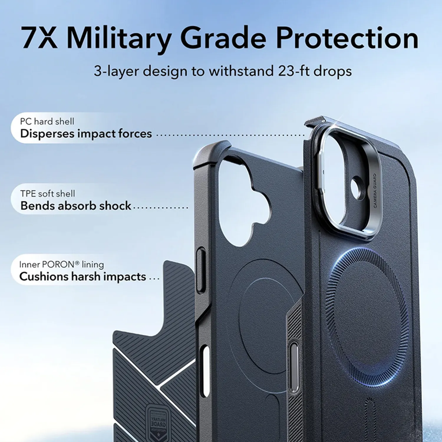 ESR Cyber Tough Case with Stash Stand for iPhone 17 Series