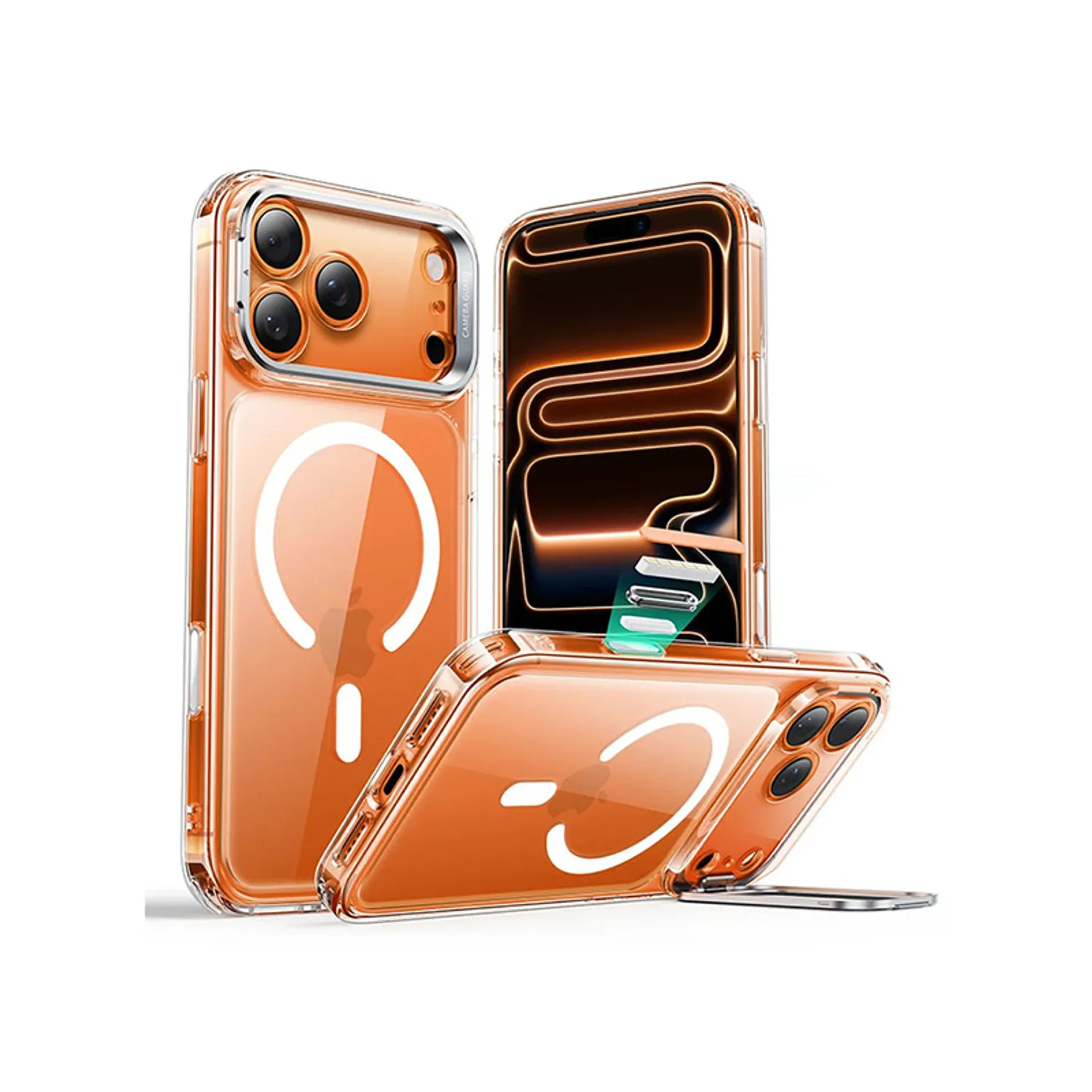 ESR Classic Hybrid Magnetic Case Camera Control with Stand for iPhone 17 Series